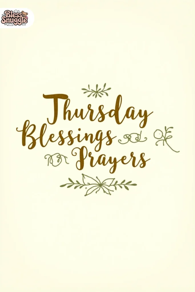Thursday Blessings and Prayers