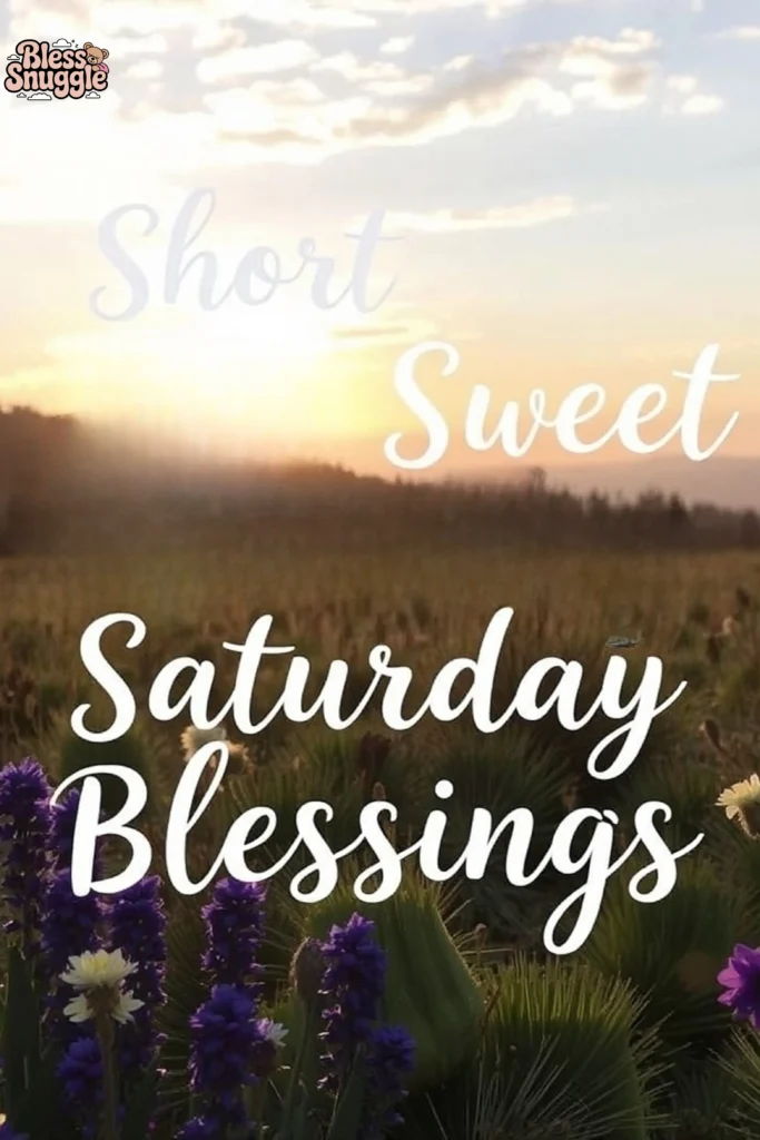 Short and Sweet Saturday Morning Blessings