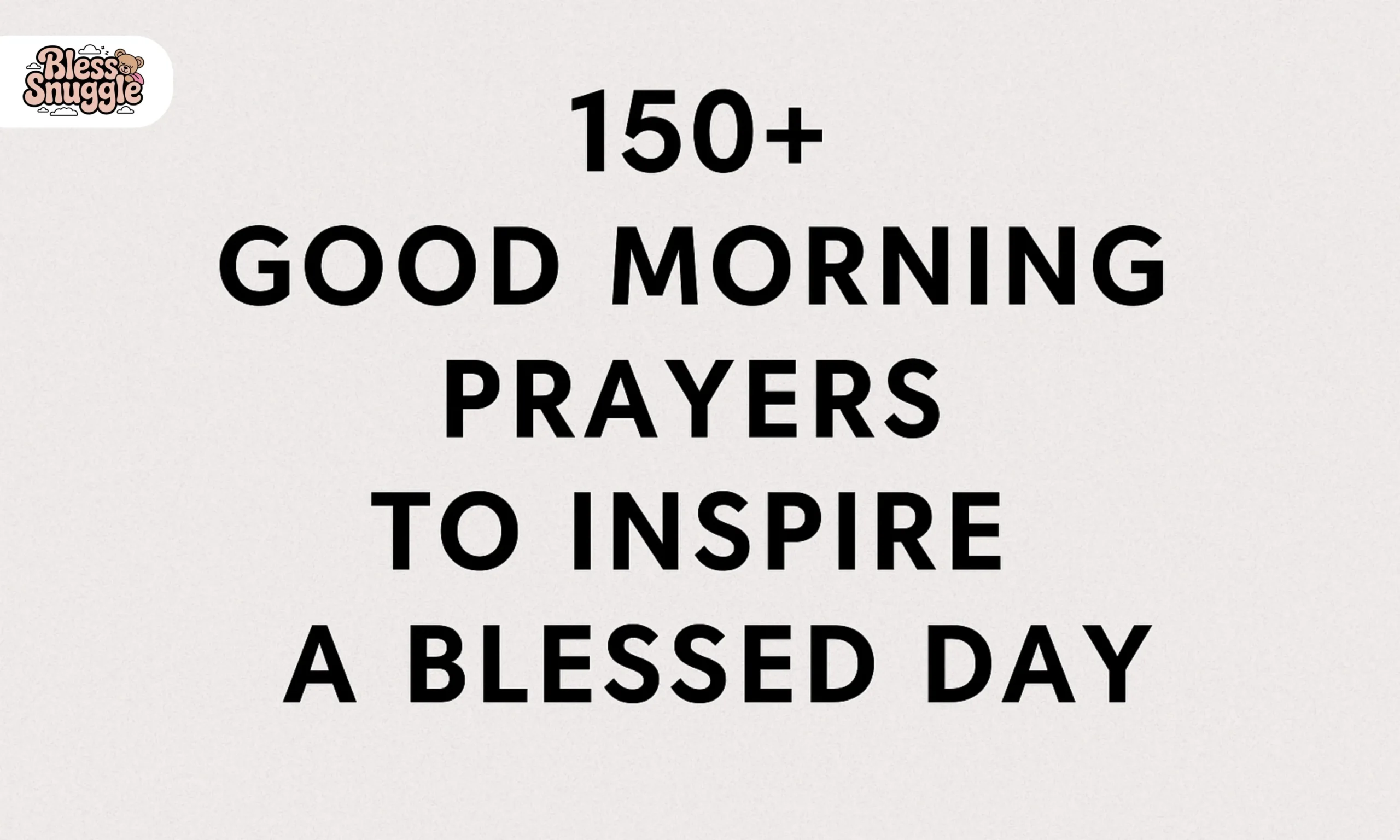 Good Morning Prayers