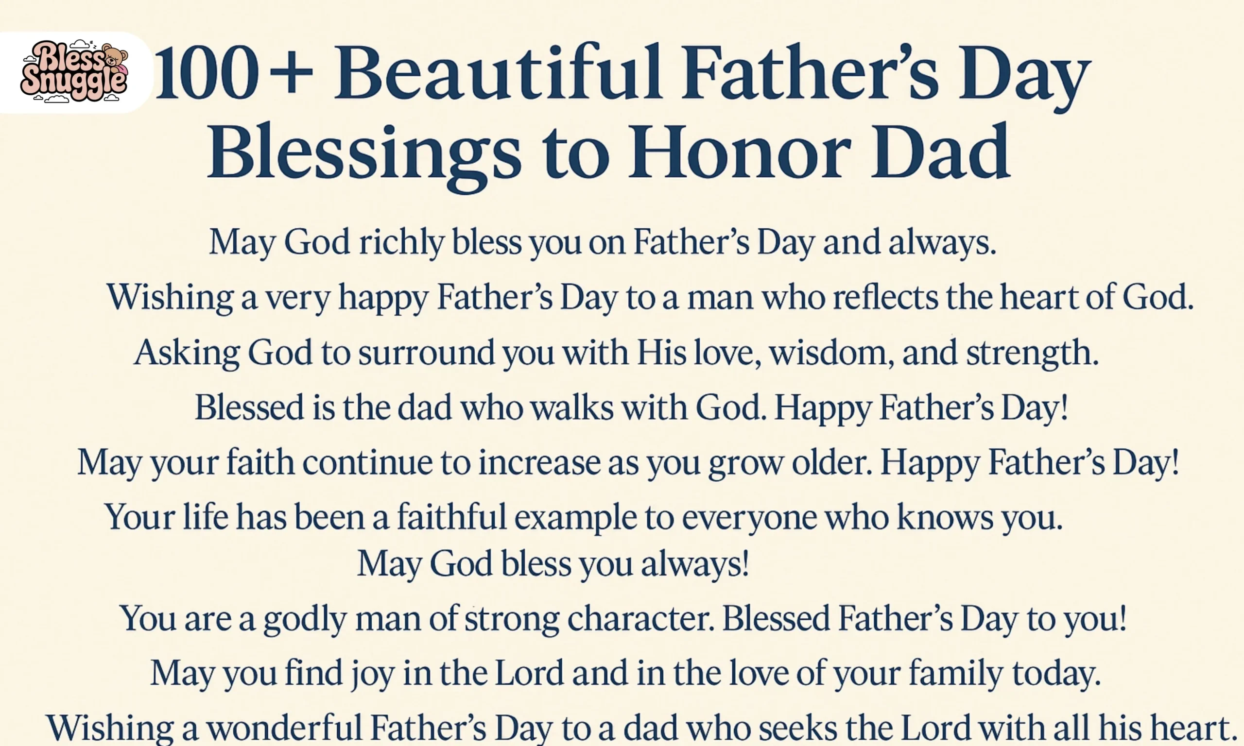 Fathers Day Blessings