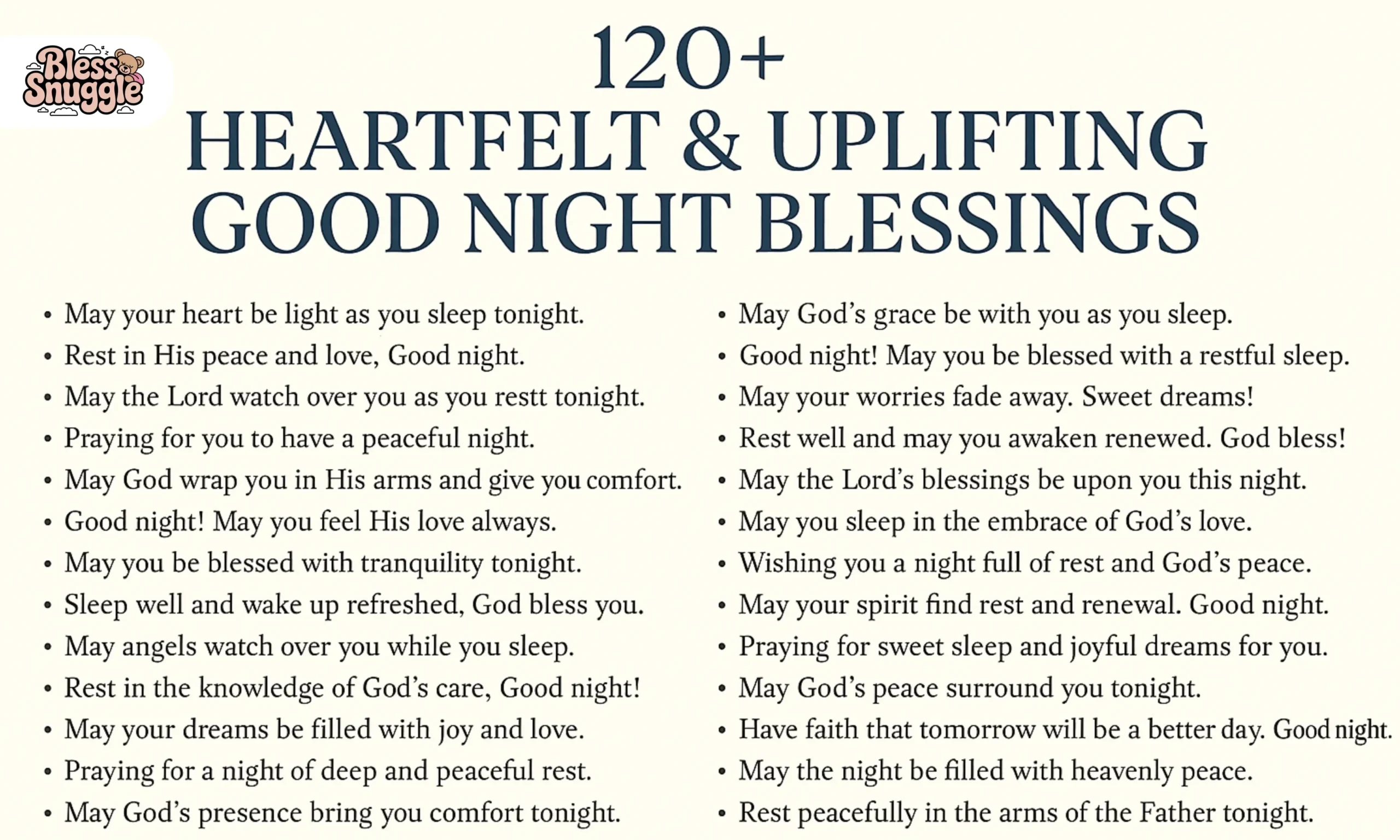 Good Night Blessings