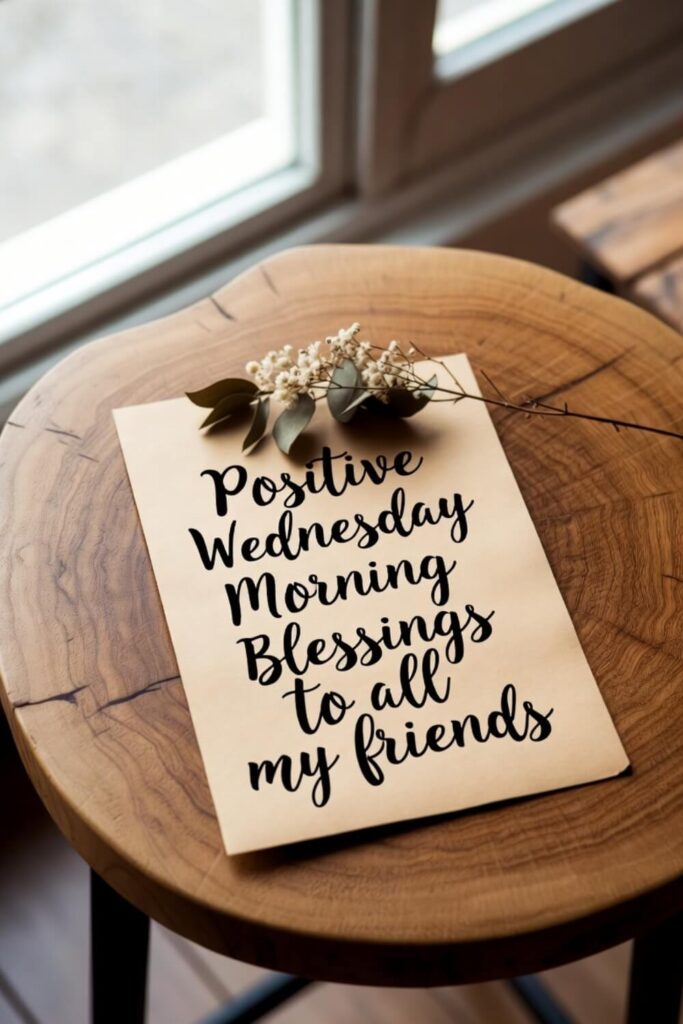 Positive Wednesday Morning Blessings for Friends
