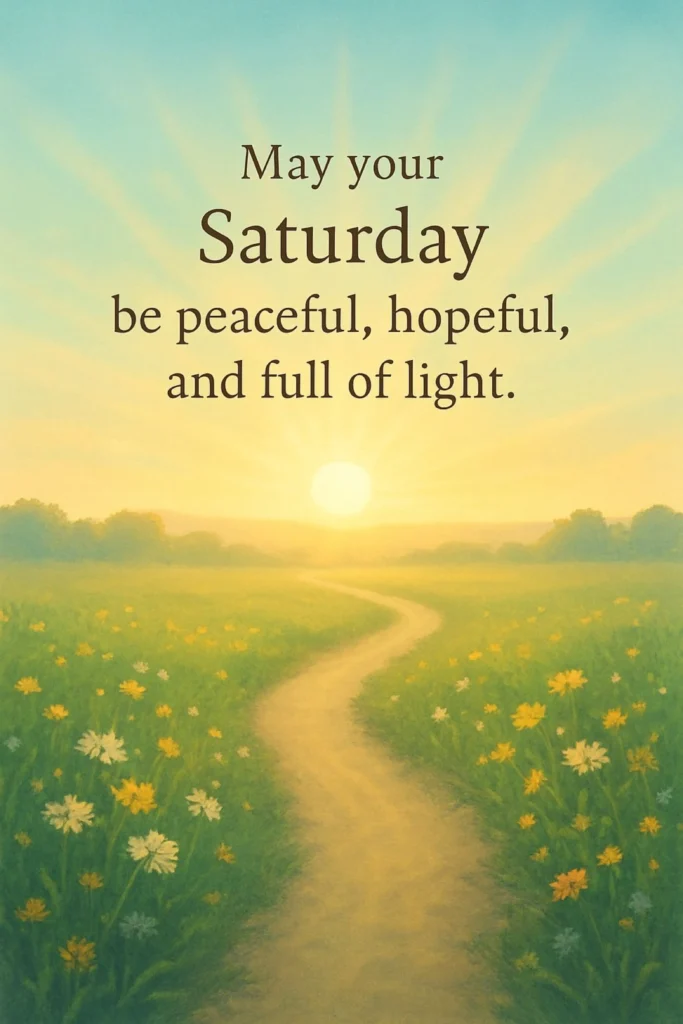 Short Inspirational Saturday Blessings
