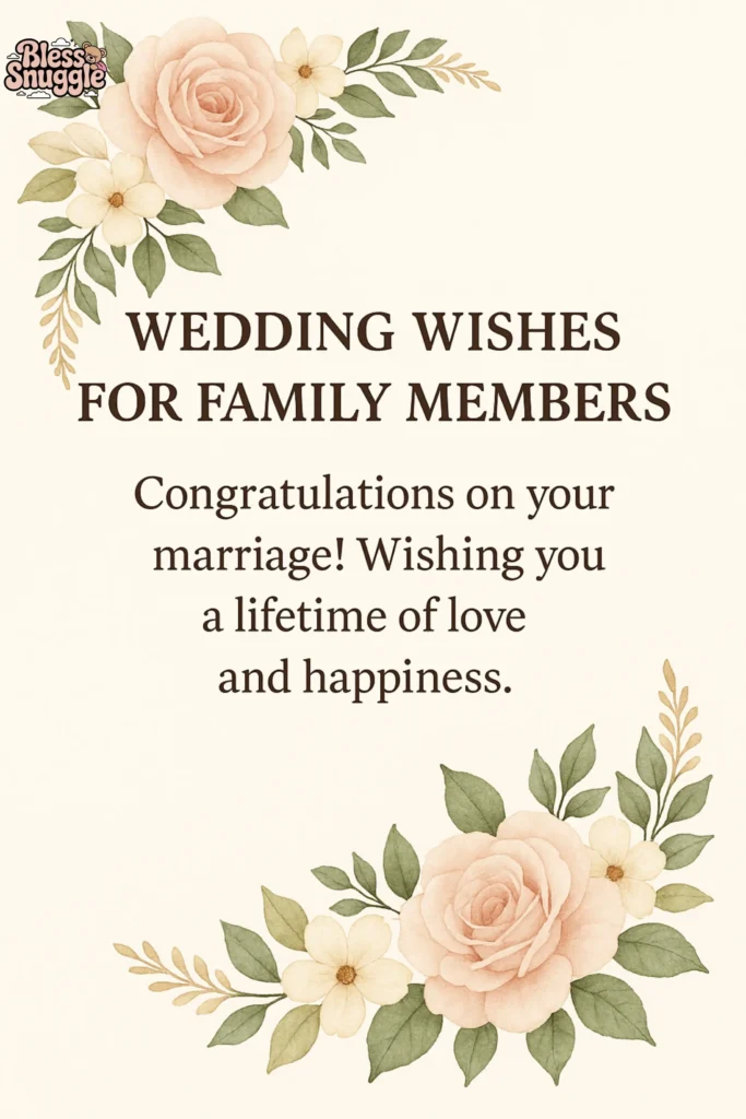 Wedding Wishes for Family Members