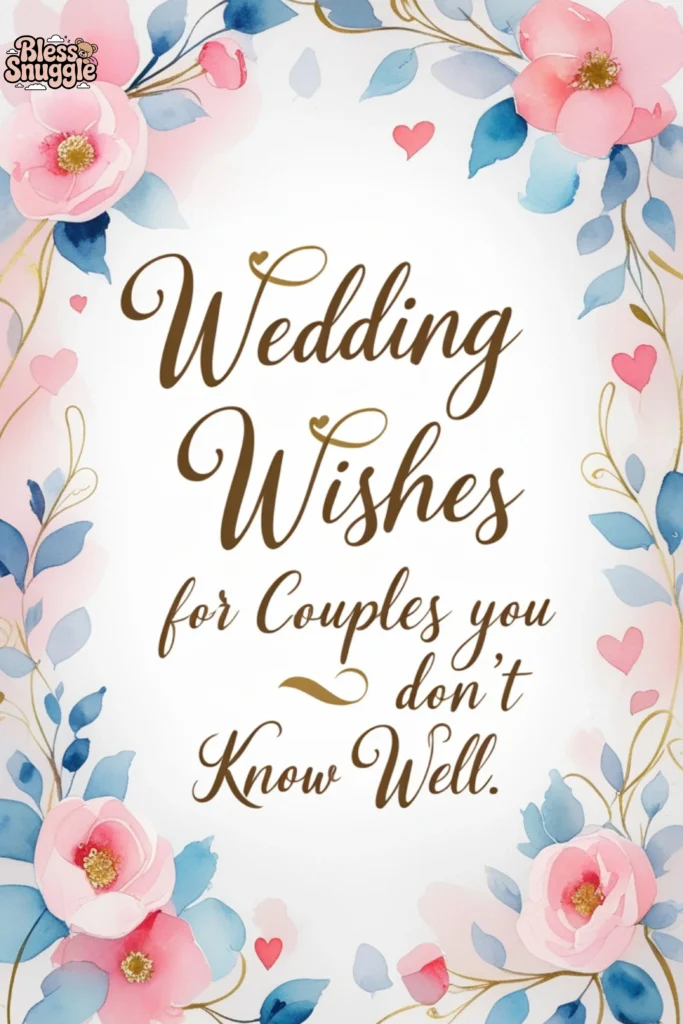 Wedding Wishes for Couples You Don’t Know Well