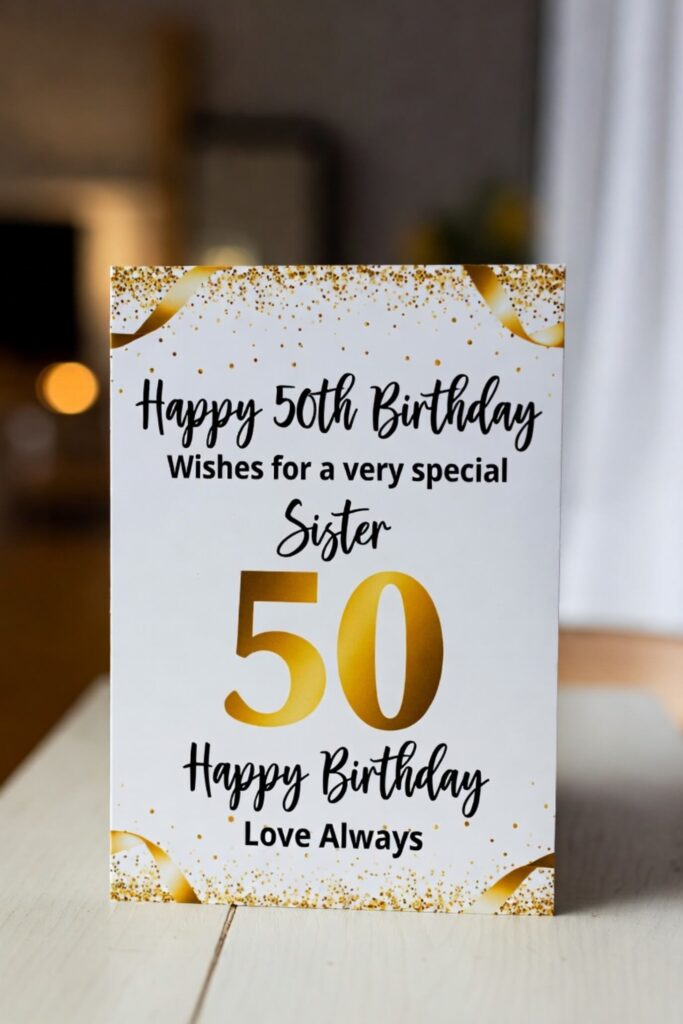 50th Birthday Wishes for a Sister