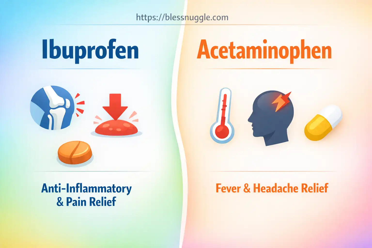 ibuprofen or acetaminophen